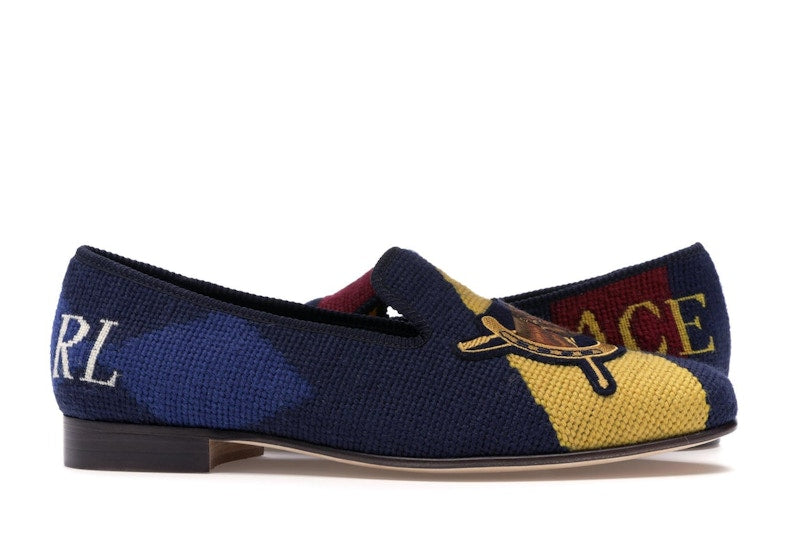 Ralph Lauren Formal Slipper Palace Engineered Equestrian Print