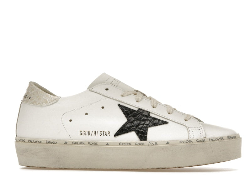 Golden Goose Hi Star White Black Star (Women's)
