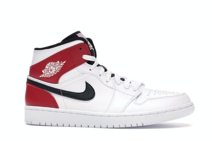 Jordan 1 Mid White Black Gym Red