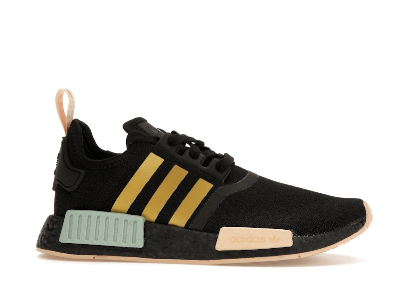 adidas NMD R1 Black Gold Metallic Halo Amber (Women's)