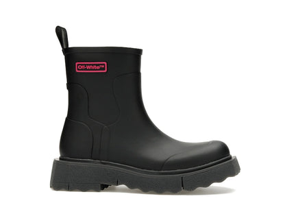 OFF-WHITE Rubber Rain Boot Black