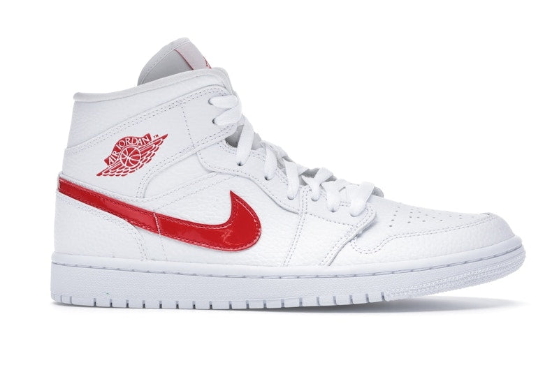 Jordan 1 Mid White University Red (Women's)