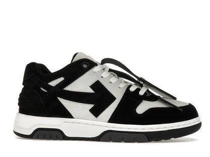 OFF-WHITE Out Of Office OOO Low Tops White Black Suede