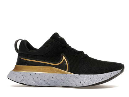 Nike React Infinity Run Flyknit 2 Black Metallic Gold (Women's)