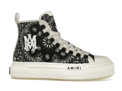 AMIRI Bandana Court Hi-top Sneaker Black White (Women's)