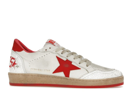 Golden Goose Ball-Star Low White Red