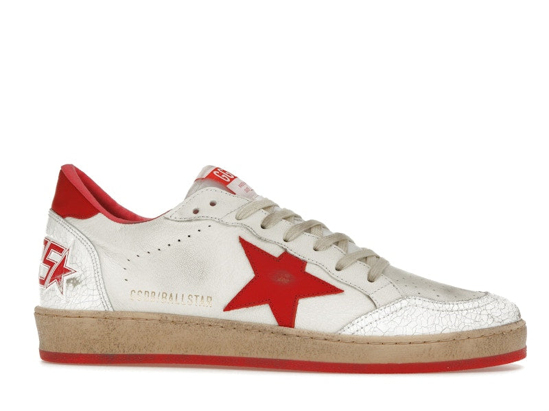 Golden Goose Ball-Star Low White Red