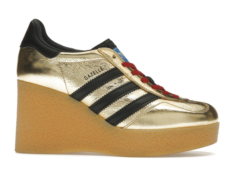 adidas x Gucci Gazelle Wedge Gold Metallic Black (Women's)