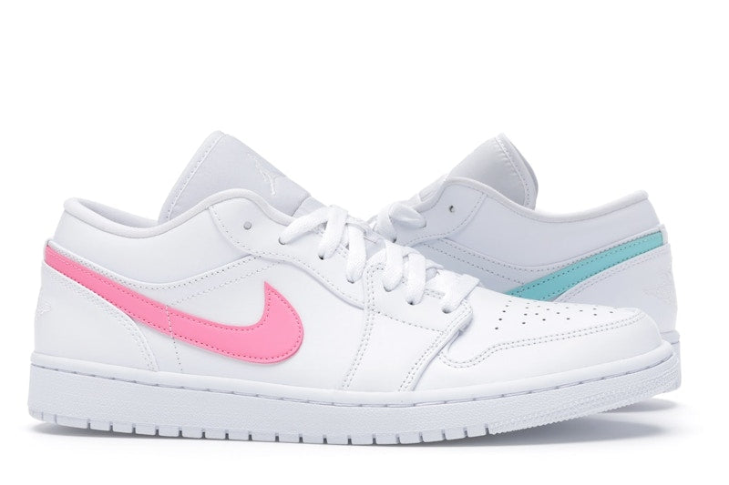 Jordan 1 Low White Multi-Color Swoosh