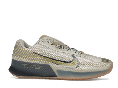 Nike Court Vapor 11 HC Premium Sanddrift Thunder Blue Gum Medium Brown Metallic Gold
