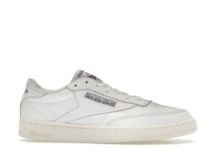 Reebok Club C 85 White Teal Burgundy Logo