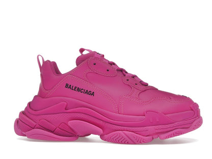 Balenciaga Triple S Faux Leather Dark Pink (Women's)