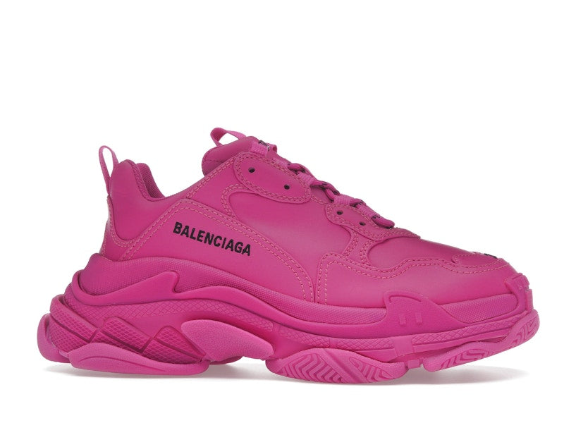 Balenciaga Triple S Faux Leather Dark Pink (Women's)