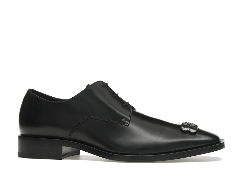 Balenciaga Rim Derby Shoes Black Leather