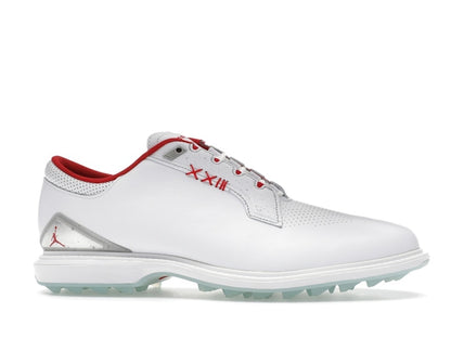 Jordan ADG 5 White Metallic Silver Blue Tint Fire Red (Wide)