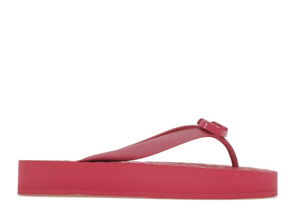 Gucci Chevron Thong Sandal Pink Rubber