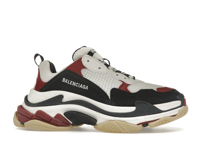 Balenciaga Triple S White Black Crimson