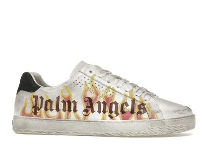Palm Angels Palm One Low-Top Flame Print White Multi