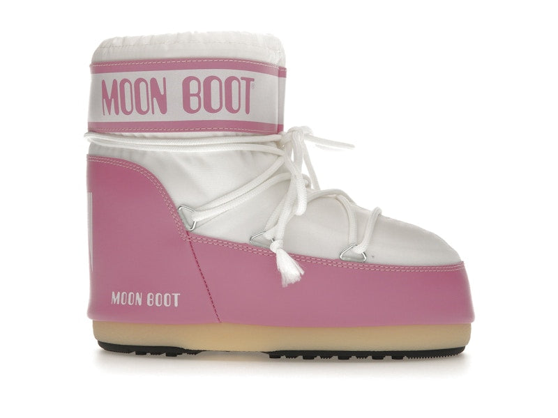 Moon Boot Icon Nylon Low Boot Pink White