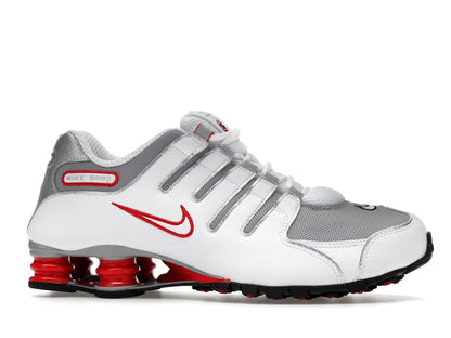 Nike Shox NZ White Red Metallic Silver