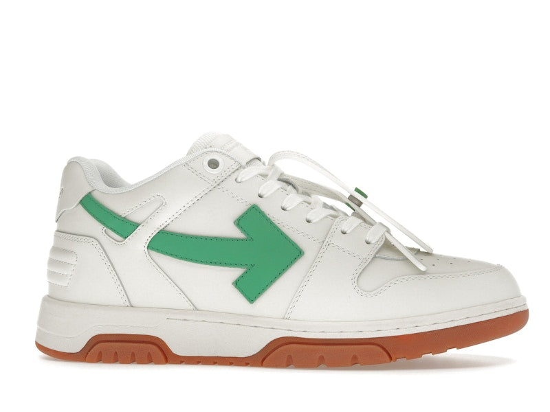 OFF-WHITE Out Of Office OOO Low Tops White Bright Green Brick Red