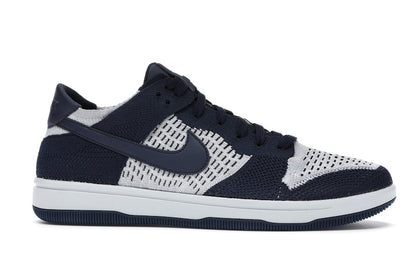 Nike Dunk Low Flyknit College Navy Pure Platinum