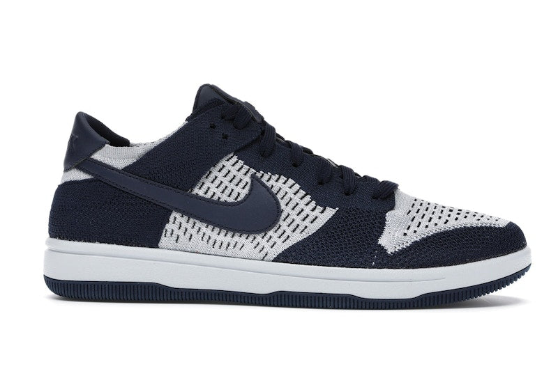 Nike Dunk Low Flyknit College Navy Pure Platinum