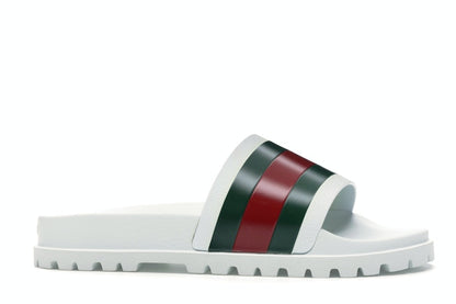 Gucci Web Slide Sandal White