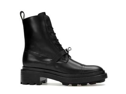 Hermes Funk Ankle Boot Noir Calfskin Leather
