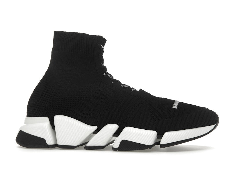Balenciaga Speed 2.0 Lace Up Black White