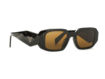 Prada Sunglasses PR 17WSF Black/Yellow Marble/Dark Brown (PR17WSF-19D01T-51)