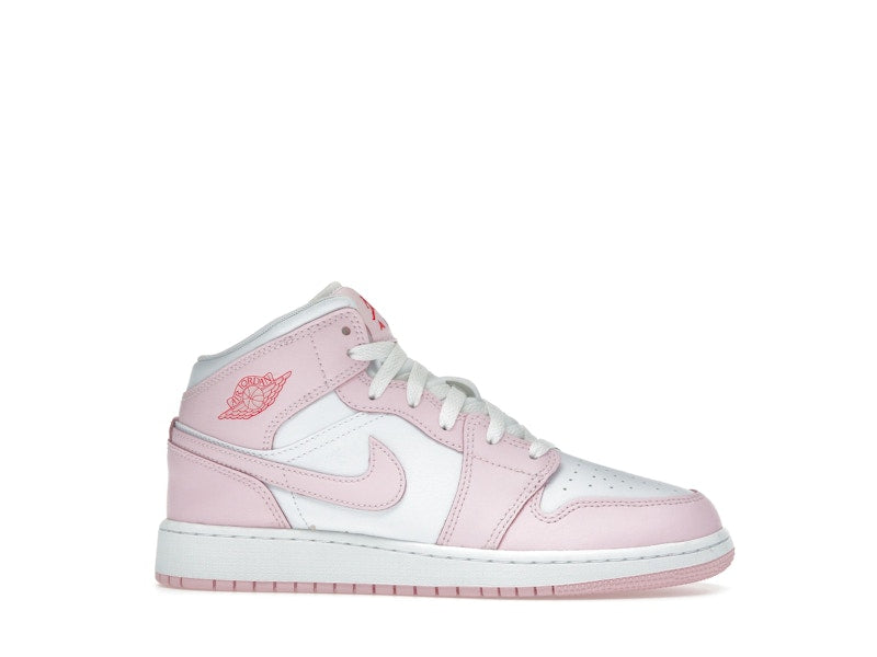 Jordan 1 Mid Pink Foam Fire Red (GS)