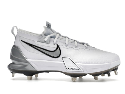 Nike Force Zoom Trout 9 Elite White Black Pure Platinum Metallic Silver