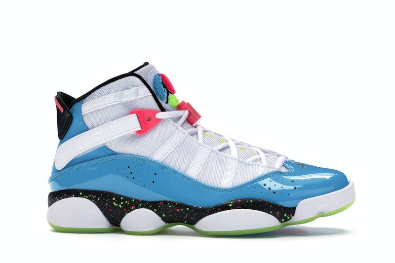 Jordan 6 Rings White Light Blue Fury Cyber