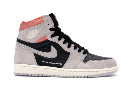 Jordan 1 Retro High Neutral Grey Hyper Crimson