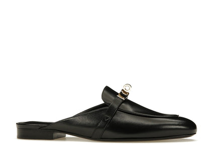 Hermes Oz Mule Noir Goatskin Leather