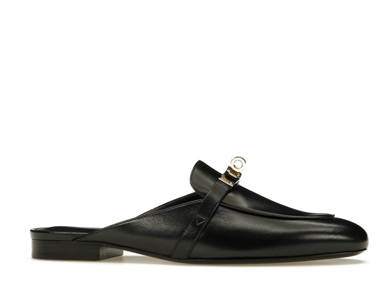 Hermes Oz Mule Noir Goatskin Leather