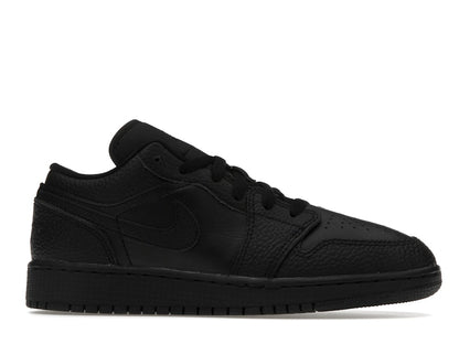 Jordan 1 Low Tumbled Leather Black (GS)