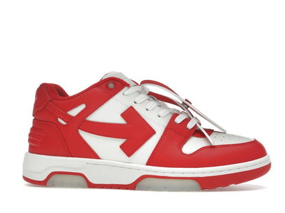 OFF-WHITE Out Of Office OOO Low Tops Red White