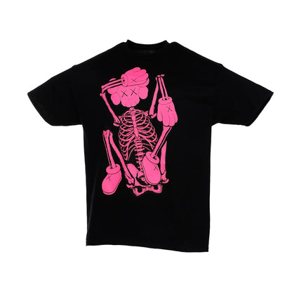 KAWS SKELETON NEW FICTION T-shirt Pink
