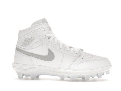 Jordan 1 Mid TD Cleat White Grey Fog