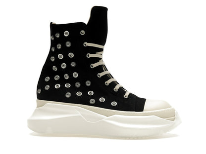 Rick Owens DRKSHDW Abstract Sneaks Studded Eyelets Black Milk