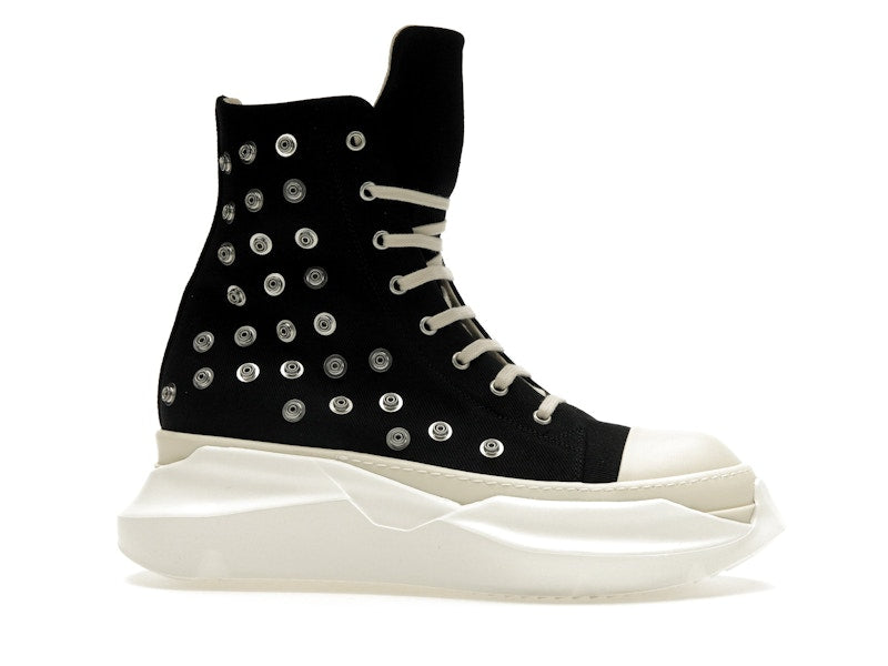 Rick Owens DRKSHDW Abstract Sneaks Studded Eyelets Black Milk