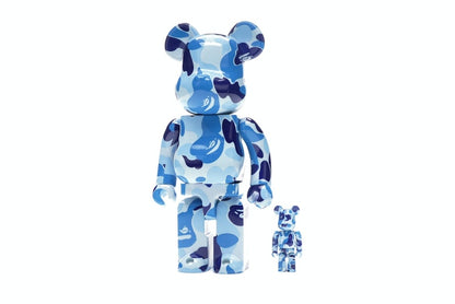 Bearbrick A Bathing Ape ABC Camo 100% & 400% Set Blue
