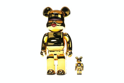 Bearbrick x Tyga x Hajime Sorayama 100% & 400% Set Gold