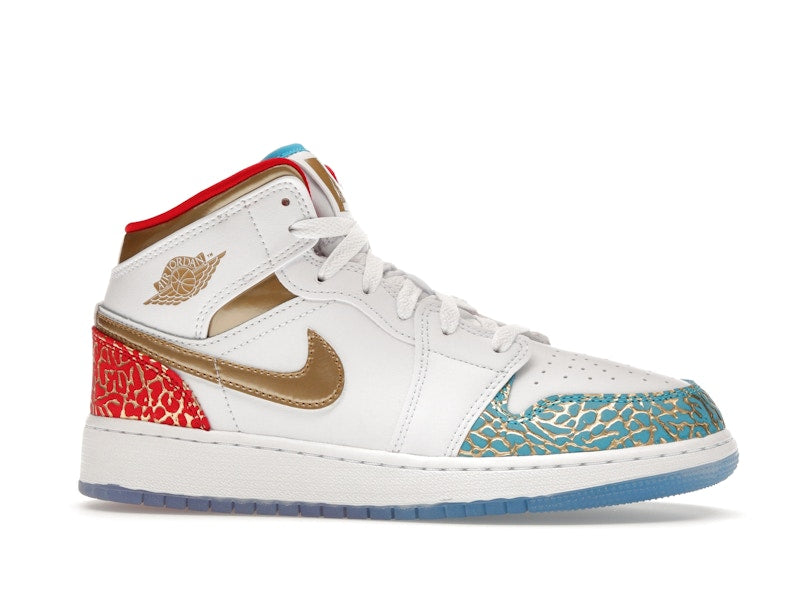 Jordan 1 Mid Sneaker School NC to Chicago (GS)