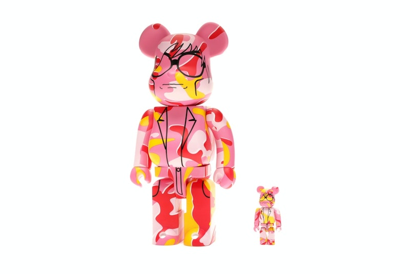 Bearbrick Andy Warhol Camo Ver. 100% & 400% Set Pink