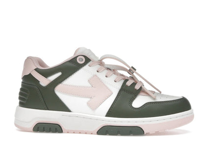 OFF-WHITE Out Of Office OOO Low Tops White Green Pink (Women's)