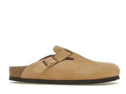 Birkenstock Boston Suede Latte Cream