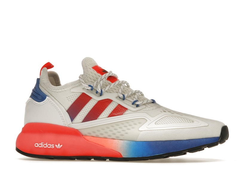 adidas ZX 2K Boost White Solar Red Blue